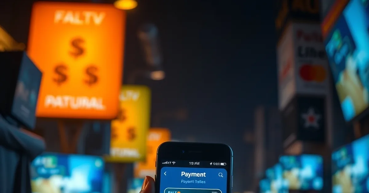 Main tenant un smartphone dont l'écran diffuse une lumière bleue et orange dans une rue de Dakar la nuit, avec des écrans flous en arrière-plan.